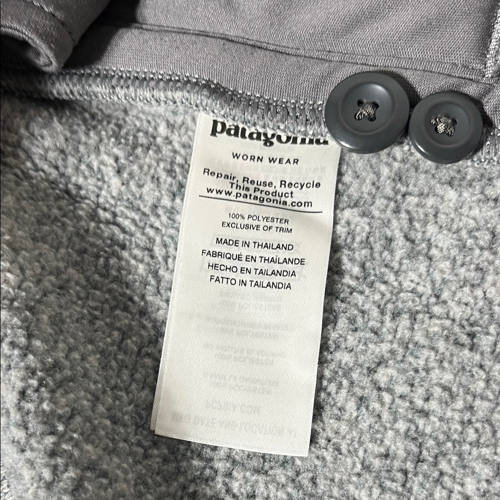 Patagonia Men's Gray Fleece lined Shirt Jacket medium - Picture 7 of 15